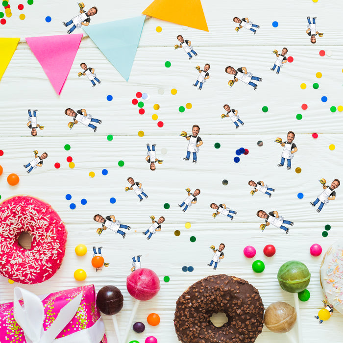 Personalized Chef Dad Confetti – Custom Father's Day Table Décor with Your Photo