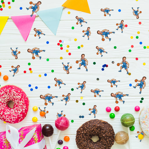 Personalized Basketball Dad Confetti – Custom Father's Day Table Décor with Your Photo