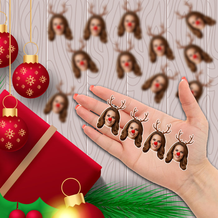 Personalized Reindeer Confetti – Custom Christmas Table Decor with Your Photo