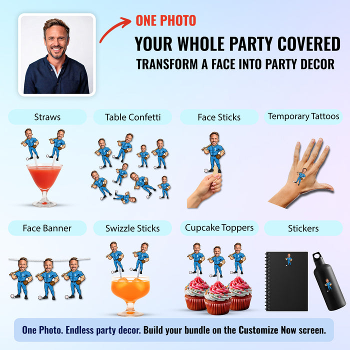 Personalized DJ Dad Confetti – Custom Father's Day Table Décor with Your Photo