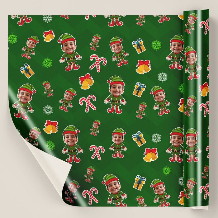 Personalized Elf Yourself Christmas Wrapping Paper