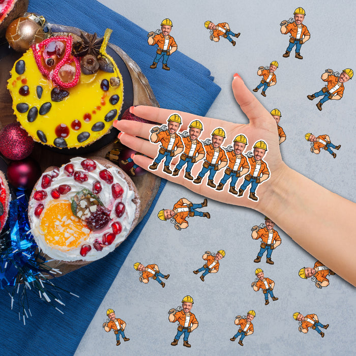Personalized Construction Dad Confetti – Custom Father's Day Table Décor with Your Photo