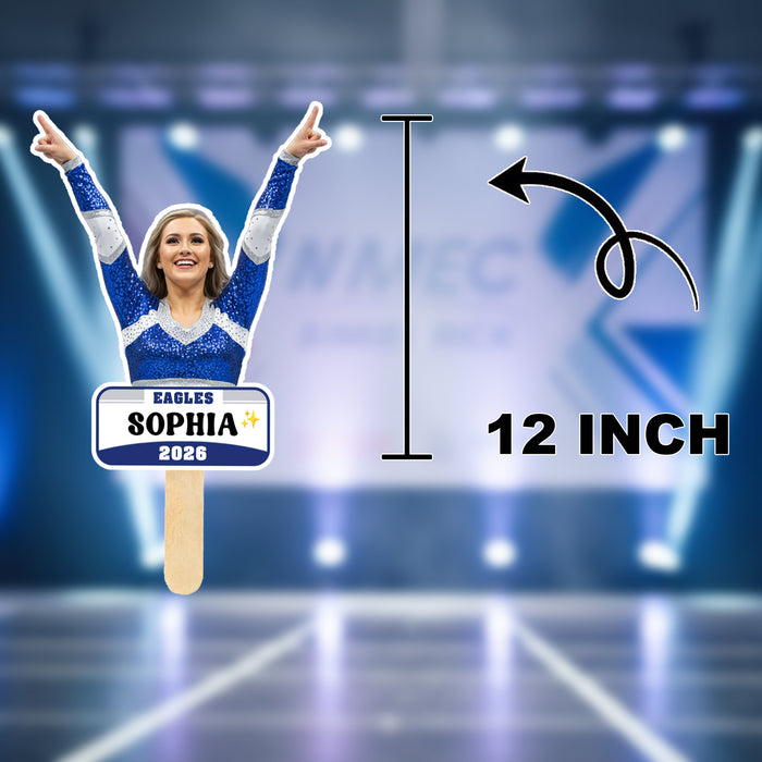 Personalized Dance Cheer Fan Stick measurements