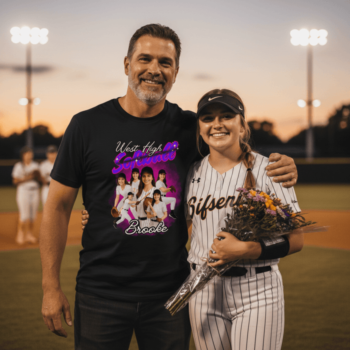 Custom Sports Photo T-Shirt with Name – Personalized Bootleg Lightning Team Tee