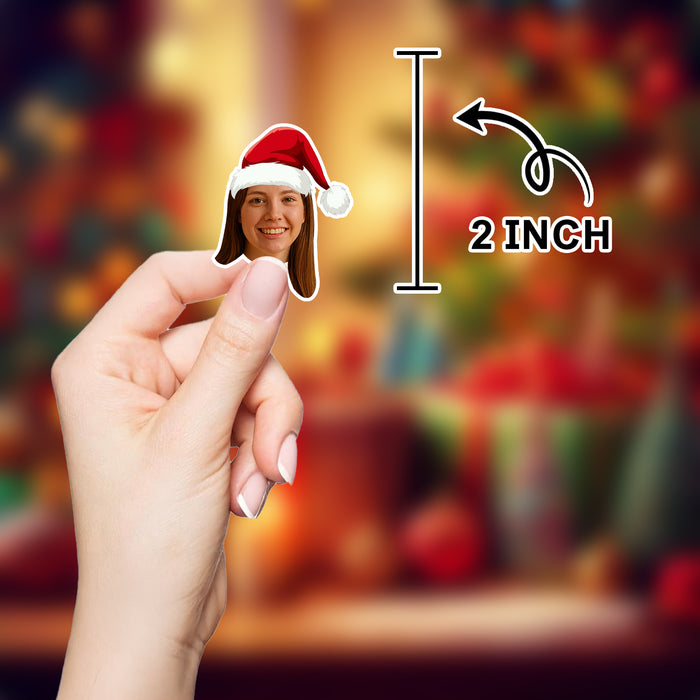 Personalized Santa Hat Confetti – Custom Christmas Table Decorations with Your Photo