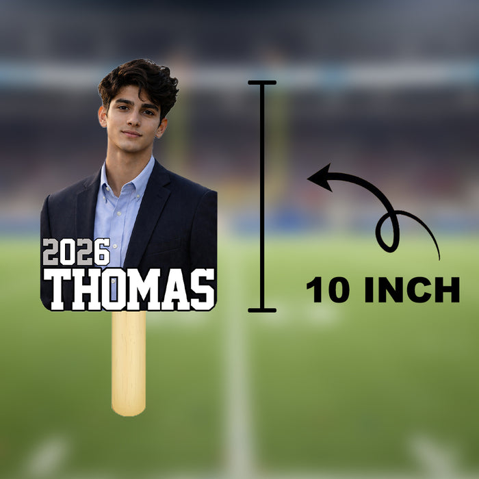 Personalized Senior Night Fan Stick – Custom Big Head Photo (Sports Set)