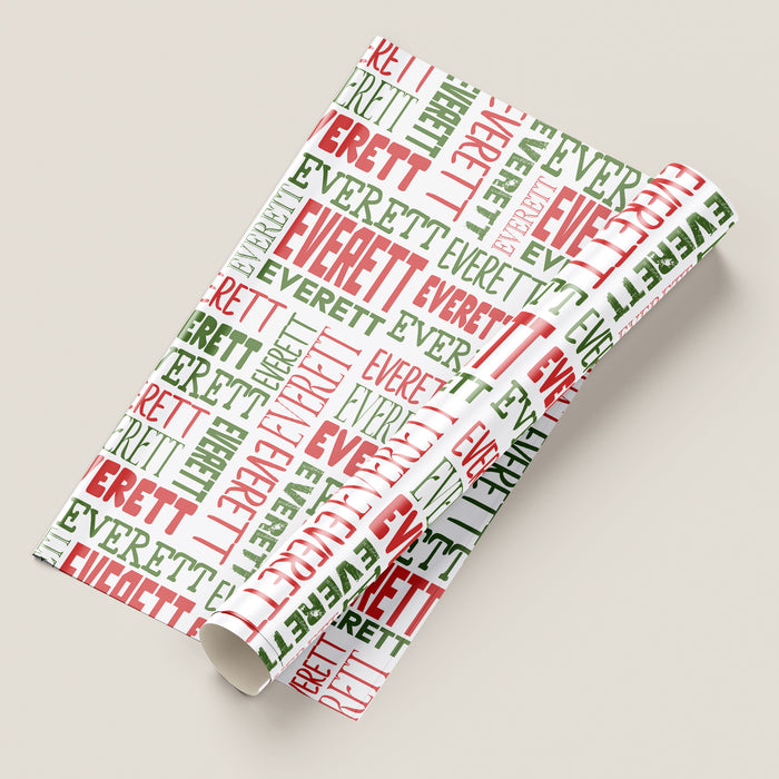 Personalized Crisscross Pattern Modern Wrapping Paper