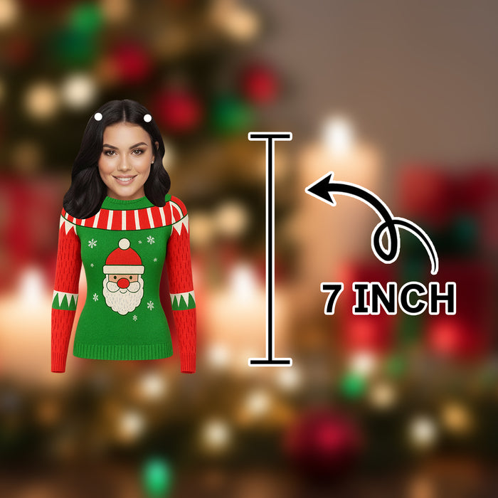 Personalized Ugly Sweater Bunting Banner – Custom Christmas Garland with Your Photo