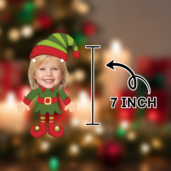 Personalized Elf Bunting Banner – Custom Christmas Garland with Your Photo