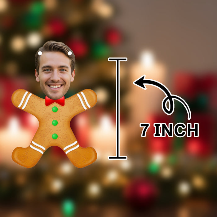 Personalized Gingerbread Bunting Banner – Custom Christmas Garland with Your Photo