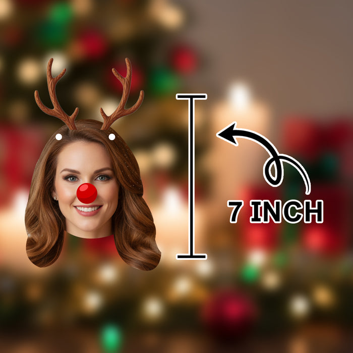 Personalized Reindeer Bunting Banner – Custom Christmas Garland with Your Photo