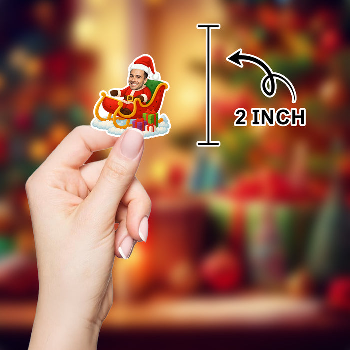 Personalized Santa Sleigh Confetti – Custom Christmas Table Decorations with Your Photo