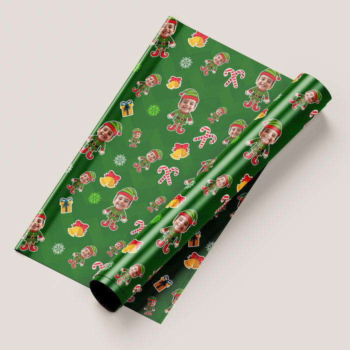 Personalized Elf Yourself Christmas Wrapping Paper