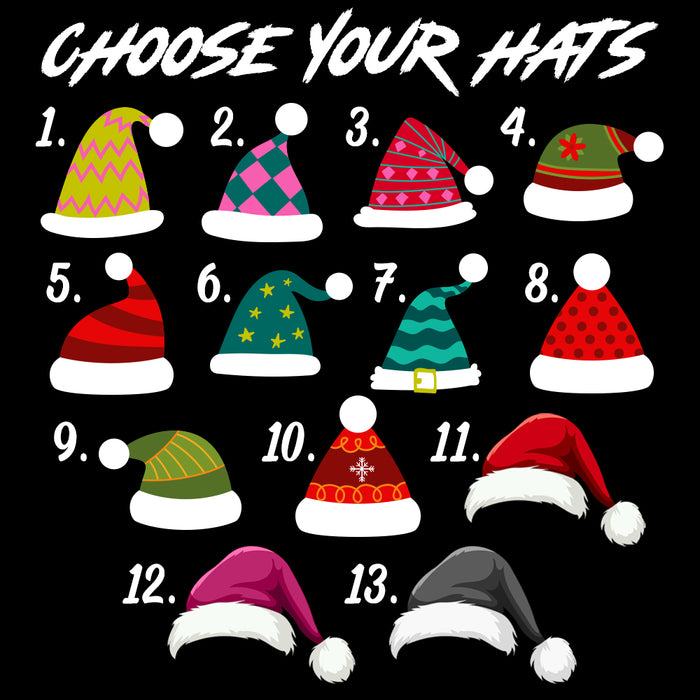 Personalized Santa Hat Face Sticks – Custom Christmas Party Props with Your Photo