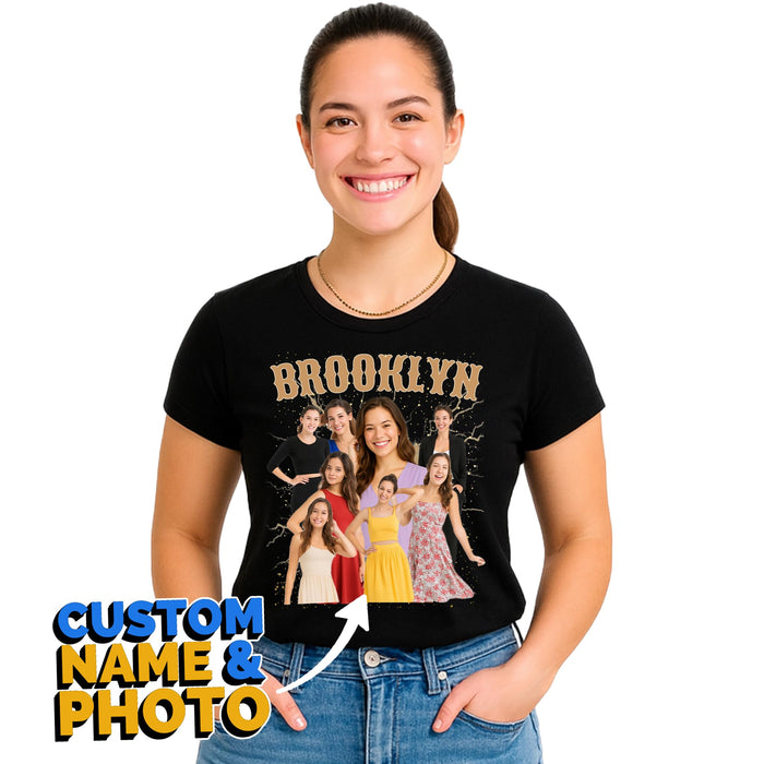 Personalized Face Cutout T-Shirt – Custom Photo Tee for Birthdays, Parties & Fun Gifts