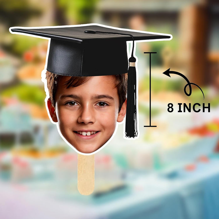 Bleu Reign Personalized Big Head Graduation Face Sticks