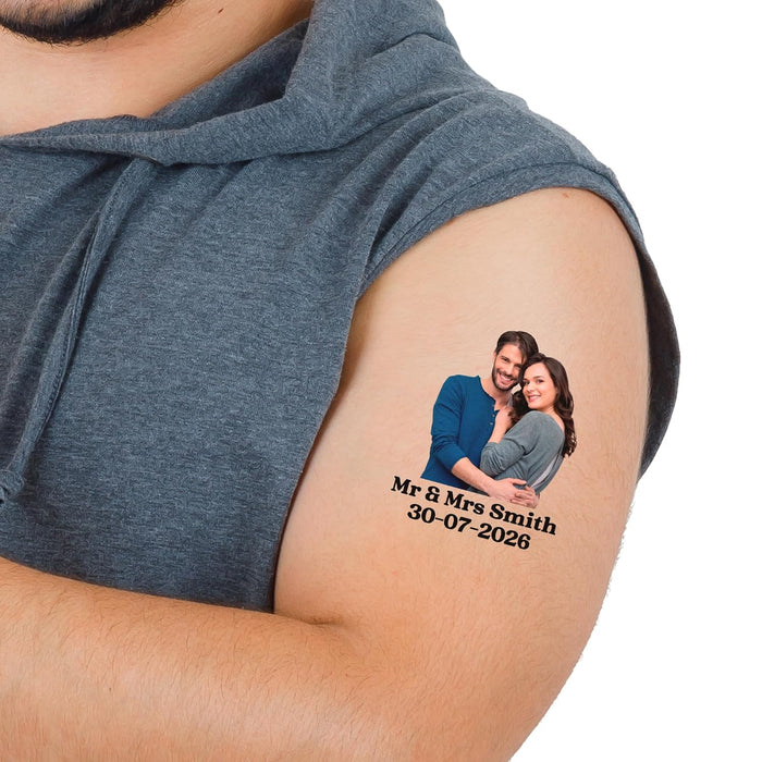 Bleu Reign Custom Face Temporary Tattoos – Mr & Mrs Couple Edition