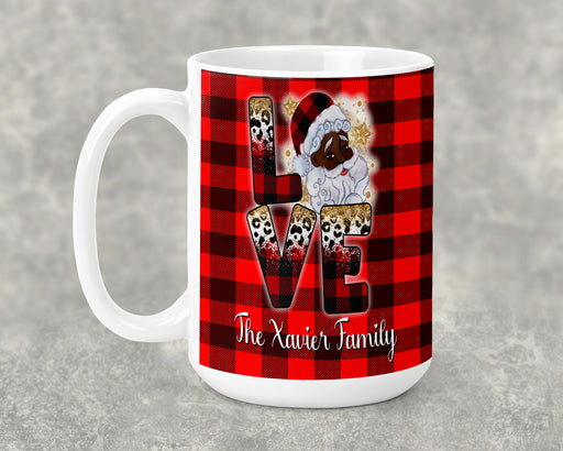 Personalized Black Santa Custom Family Mug