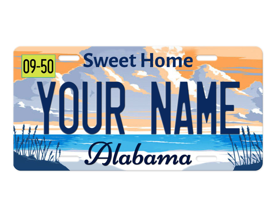 Bleu Reign Personalized License Plate - For Car, Motorcycle, Golf Cart, Bicycle - Add Custom Name (3 sizes)