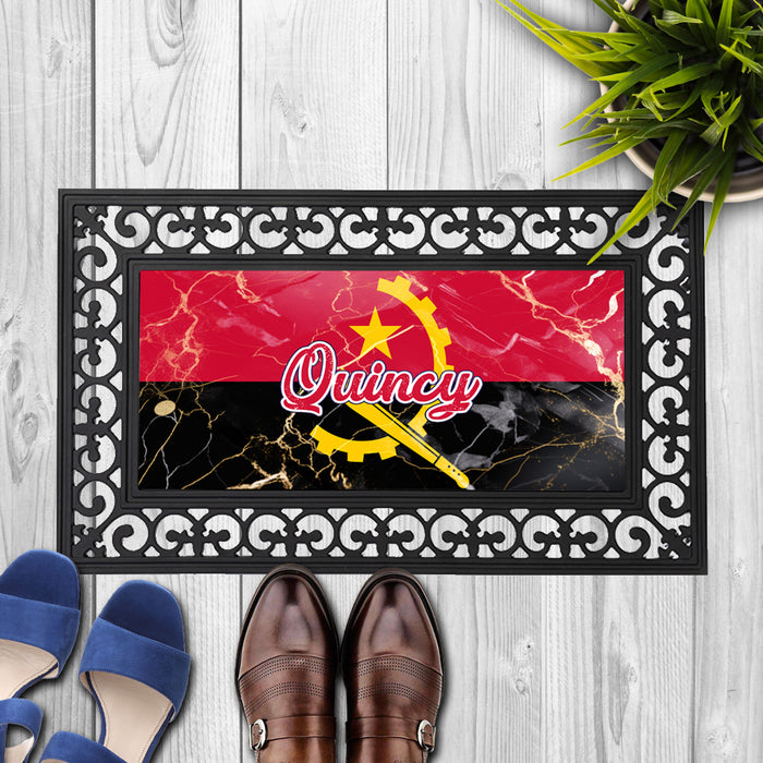 Personalized 18x30 inches Door Mat African Country Flag Series - Angola Flag