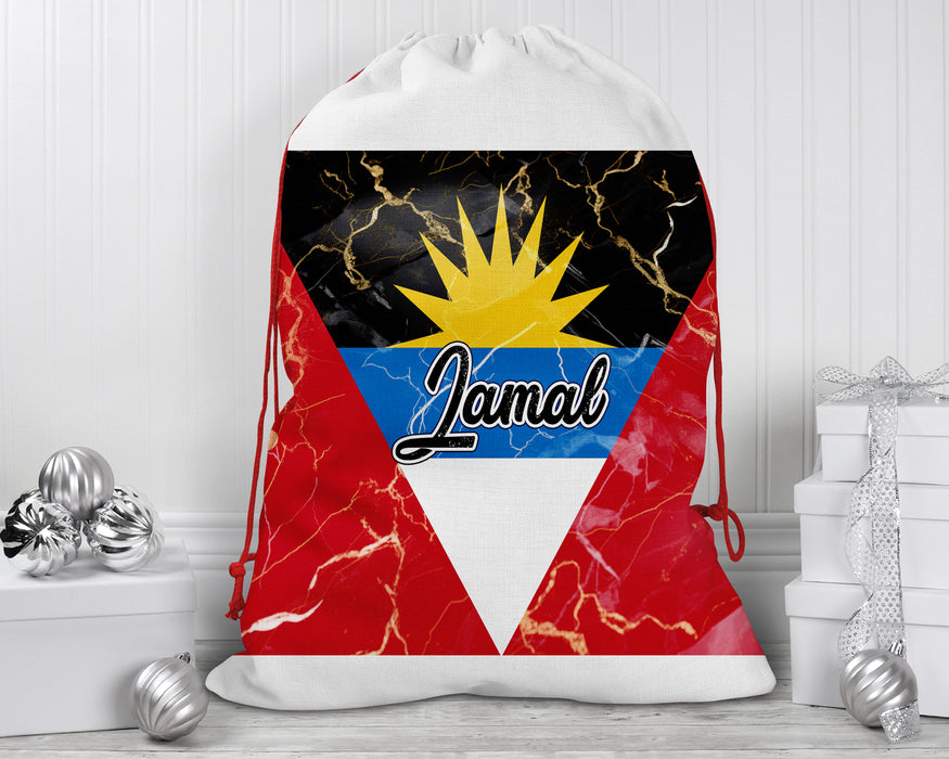 Personalized Reusable Santa Sack Flag Series - Antigua and Barbuda Flag