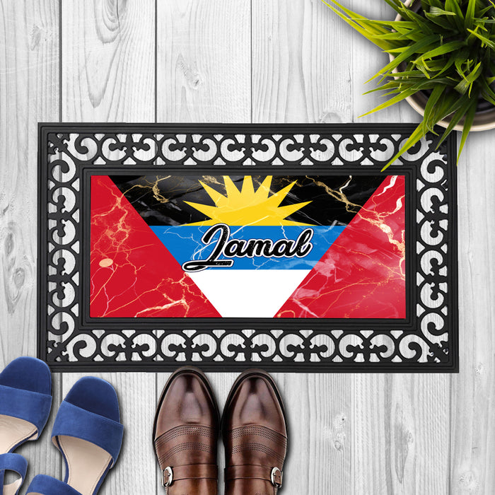 Personalized 18x30 inches Door Mat Flag Series - Antigua and Barbuda Flag