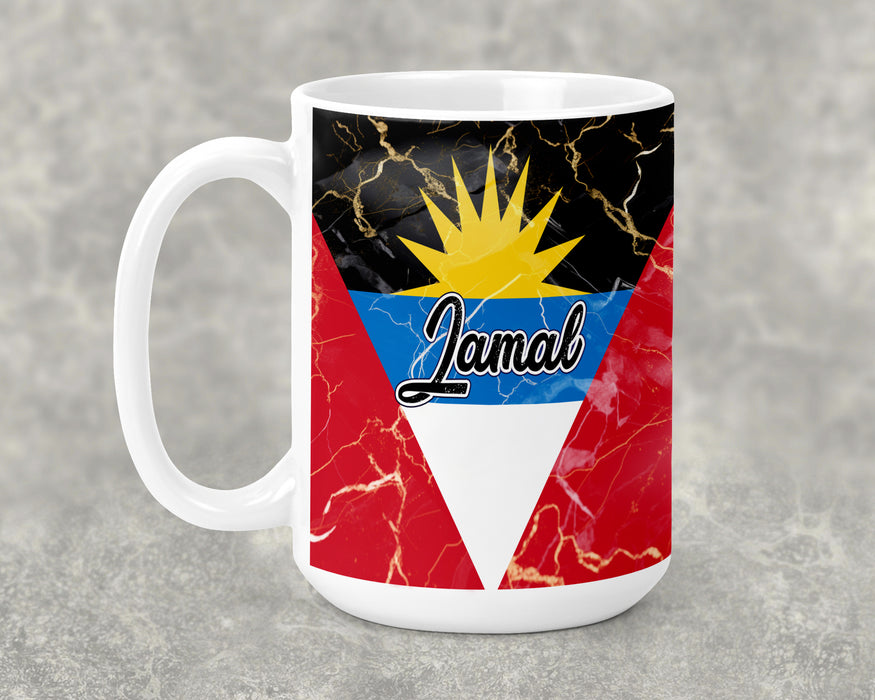 Personalized Ceramic 15oz Mug Country Flag Series - Antigua and Barbuda Flag