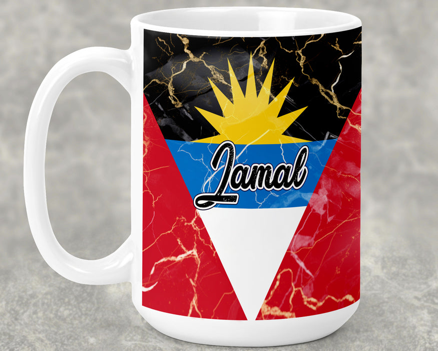 Personalized Ceramic 15oz Mug Country Flag Series - Antigua and Barbuda Flag