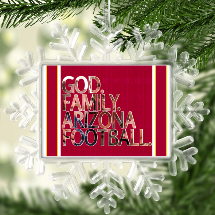 BRGiftShop Personalized Custom Photo Football Team Snowflake Ornament – Personalize with Your State and Team!