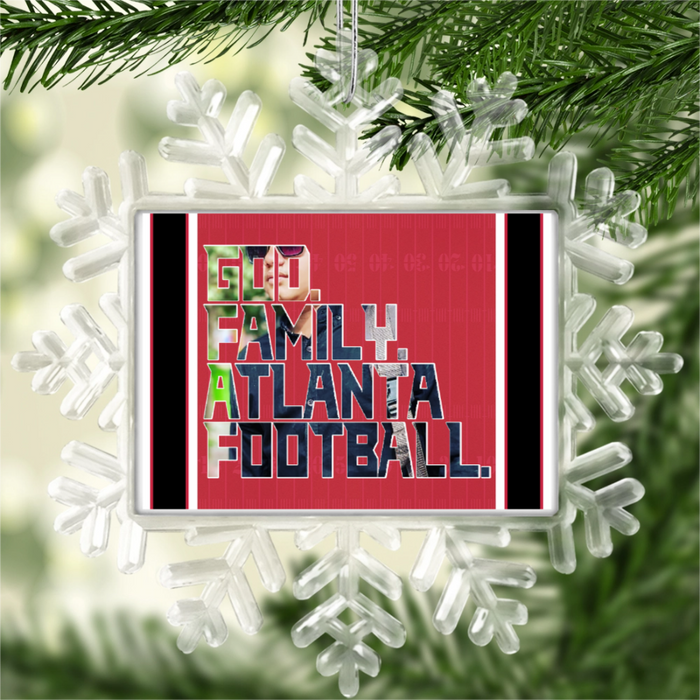 BRGiftShop Personalized Custom Photo Football Team Snowflake Ornament – Personalize with Your State and Team!