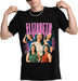 personalized photo t shirt,
custom photo t shirt with name,
photo collage t shirt, Black t-shirt with a graphic design of a woman with colorful hair and the name 'Elizabeth' displayed.