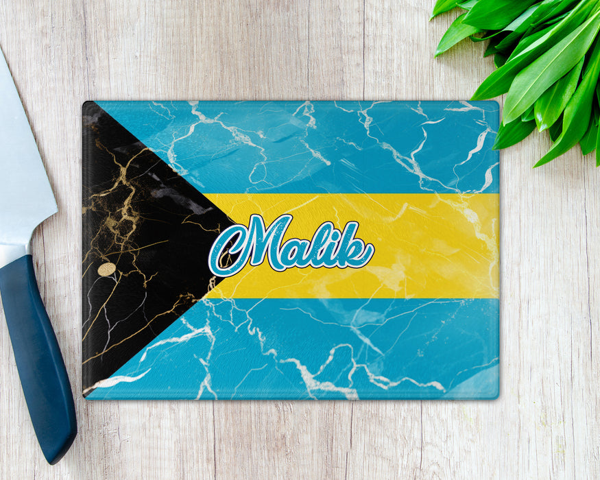 Personalized Cutting Board Country Flag Series - Bahamas Flag