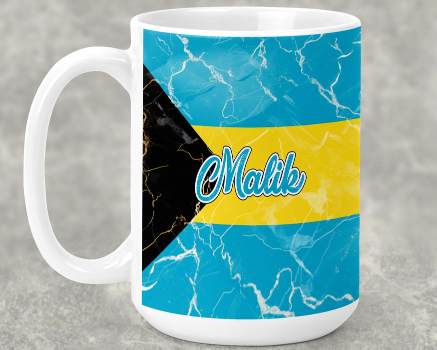 Personalized Ceramic 15oz Mug Country Flag Series - Bahamas Flag