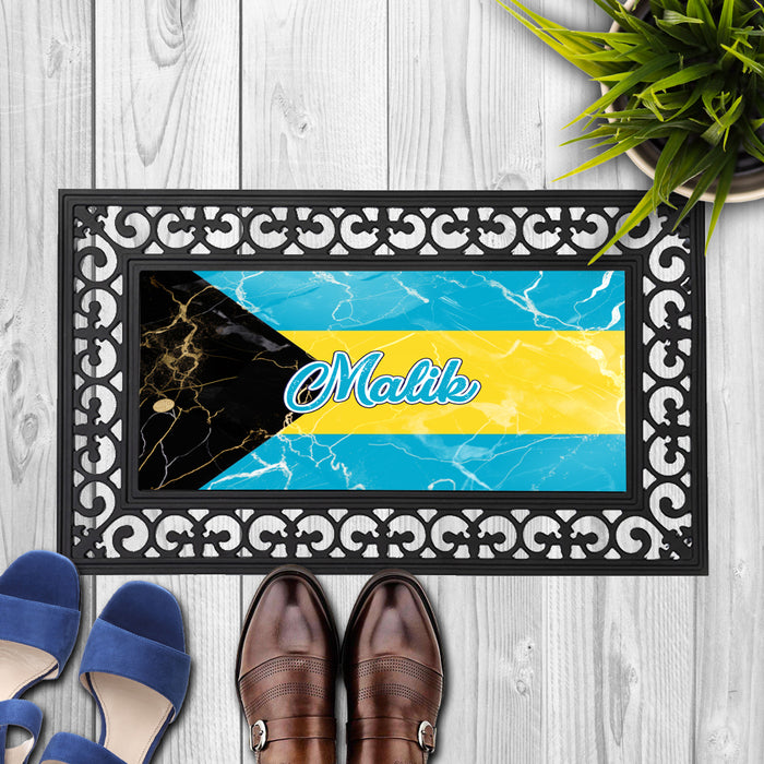 Personalized 18x30 inches Door Mat Flag Series - Bahamas Flag
