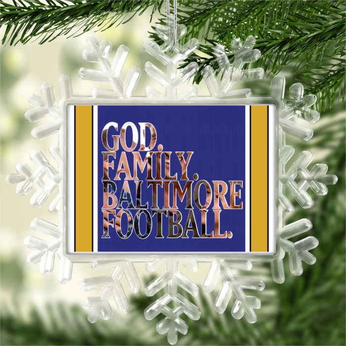 BRGiftShop Personalized Custom Photo Football Team Snowflake Ornament – Personalize with Your State and Team!