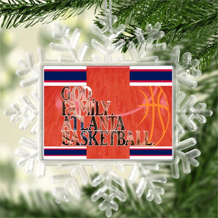 BRGiftShop Personalized Custom Photo Basketball Team Snowflake Tree Ornaments – Personalize with Your State and Team!