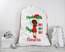 Personalized Brown Musical Elf Black Girl Magic Santa Sack