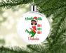 Personalized Woman Black Girl Magic Elf Santa Helper Ornament