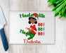 Personalized Woman Black Girl Magic Elf Santa Helper Cutting Board