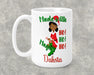 Personalized Woman Black Girl Magic Elf Santa Helper Mug
