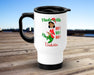 Personalized Woman Black Girl Magic Elf Santa Helper Travel Mug
