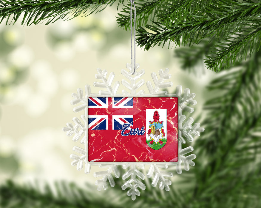 Personalized Christmas Tree Ornament Country Flag Series - Bermuda Flag