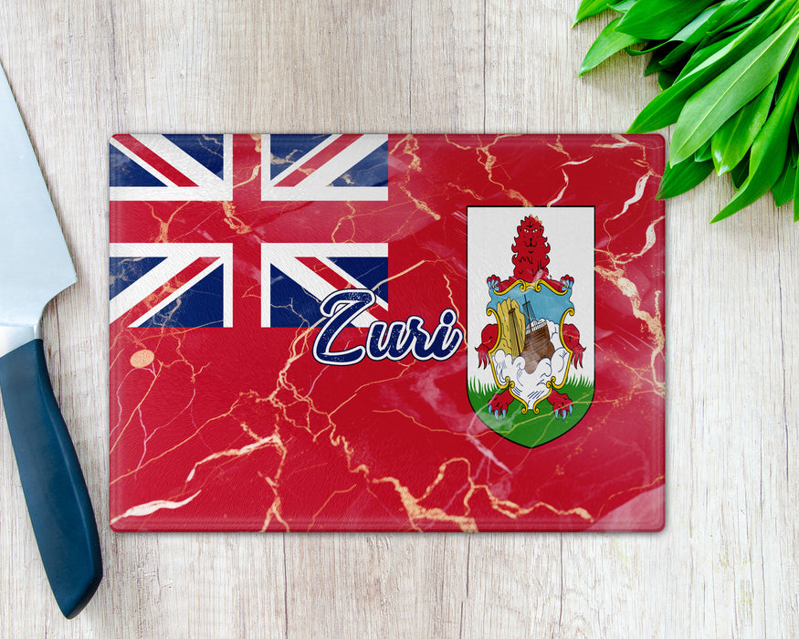 Personalized Cutting Board Country Flag Series - Bermuda Flag