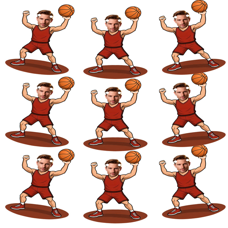 Bleu Reign Personalized Basketball Player Face Bunting Banner