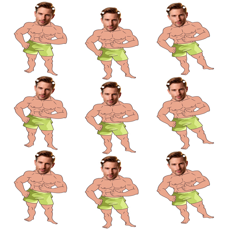 Bleu Reign Personalized Bodybuilder Face Bunting Banner