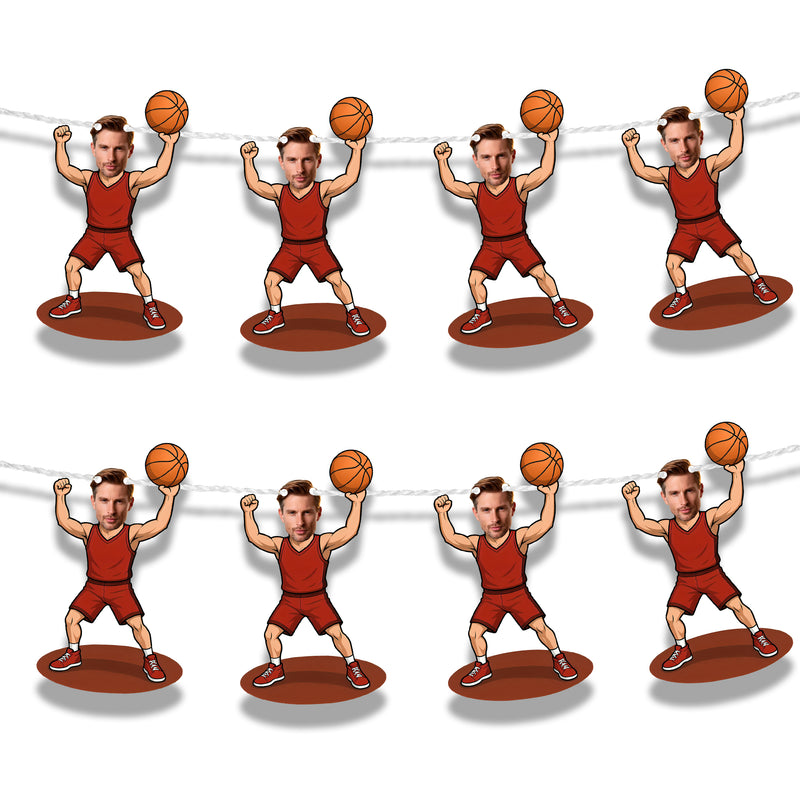Bleu Reign Personalized Basketball Player Face Bunting Banner