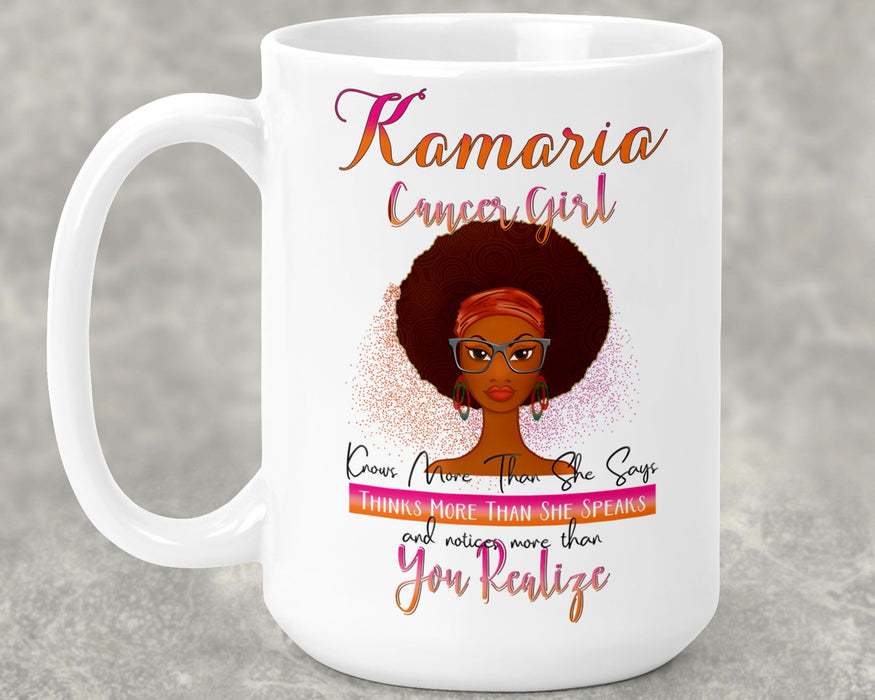 Birthday Black Queen Celebrate Zodiac Month Personalized Ceramic 15oz Mug