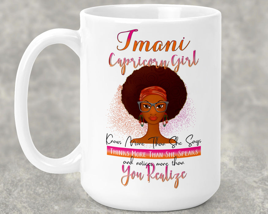 Birthday Black Queen Celebrate Zodiac Month Personalized Ceramic 15oz Mug