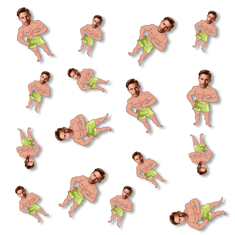 Bleu Reign Personalized Bodybuilder Face Confetti
