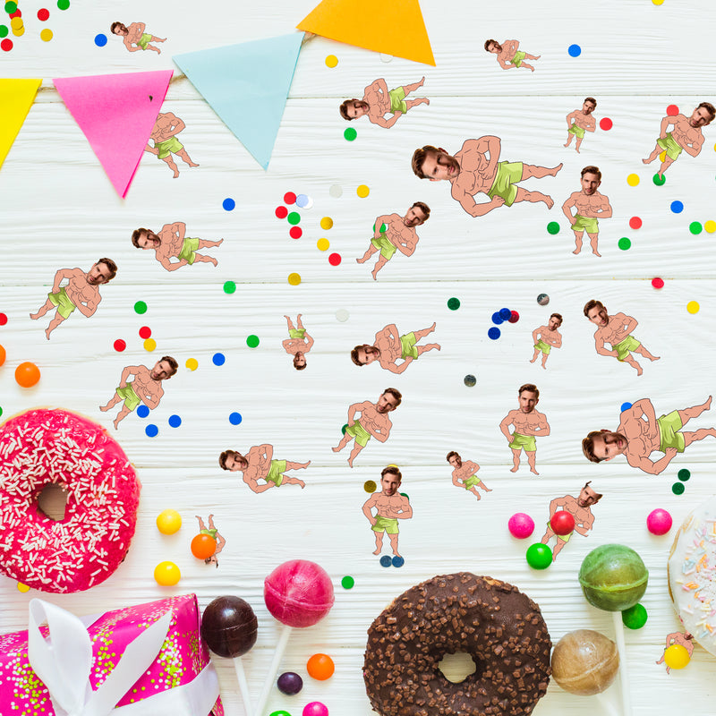 Bleu Reign Personalized Bodybuilder Face Confetti